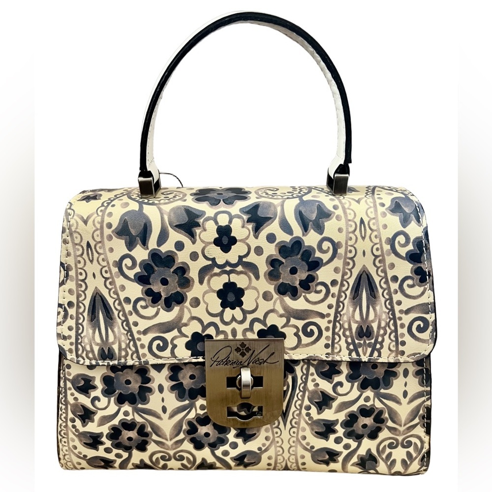 Patricia Nash Leather Chauny Italian Folklore Satchel
